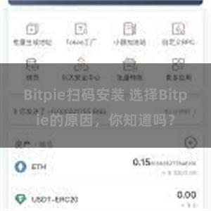 Bitpie扫码安装 选择Bitpie的原因，你知道吗？