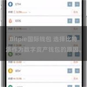 Bitpie国际钱包 选择比特派作为数字资产钱包的原因。