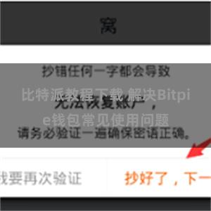 比特派教程下载 解决Bitpie钱包常见使用问题