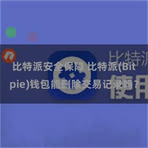 比特派安全保障 比特派(Bitpie)钱包能删除交易记录吗？