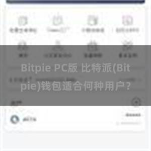 Bitpie PC版 比特派(Bitpie)钱包适合何种用户？