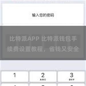 比特派APP 比特派钱包手续费设置教程，省钱又安全